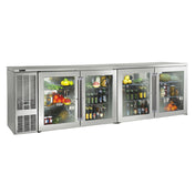 Perlick BBS108_SSRGDC Refrigerated Back Bar Cabinet Four-section 108"W
