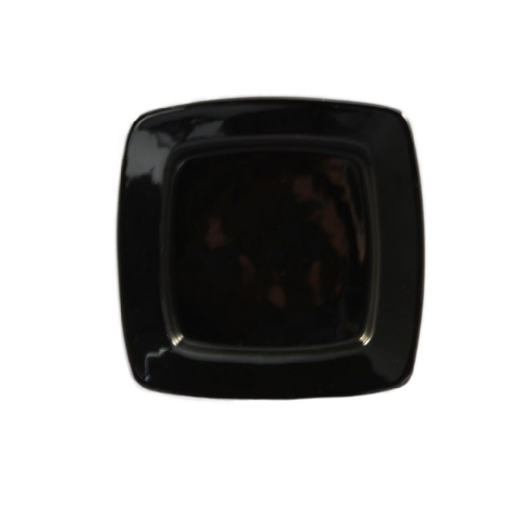 CAC China R-S6Q-BLK Clinton Plate 6-7/8"L X 6-7/8"W X 1/2"H Square In Square