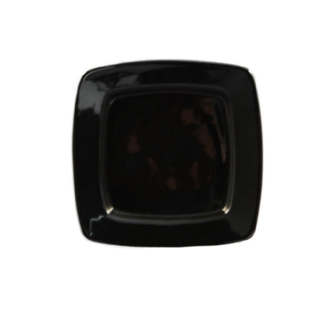 CAC China R-S6Q-BLK Clinton Plate 6-7/8"L X 6-7/8"W X 1/2"H Square In Square