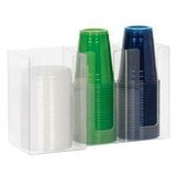 Dispense-Rite CTHL-3 - Lid/Cup Organizer, Horizontal, 3 Section: (2) 4" & (1) 5"