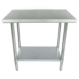 Empura WT2436 - Work Table, 36"W X 24"D X 35"H, No Backsplash