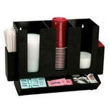 Dispense-Rite HLCO-3BT - Cup, Lid, Straw And Condiment Organizer