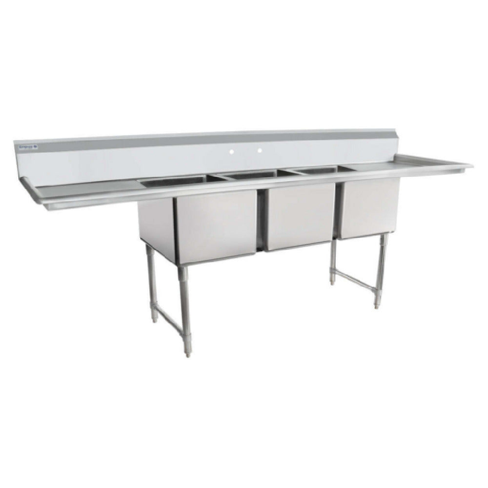 Empura EHD31824LR24 - Sink, 106"W X 29.5"D X 44.25"H, (3) Compartment