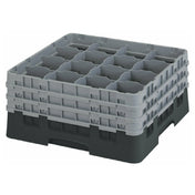 Cambro 16S738110 Camrack® Glass Rack With (3) Soft Gray Extenders Full Size