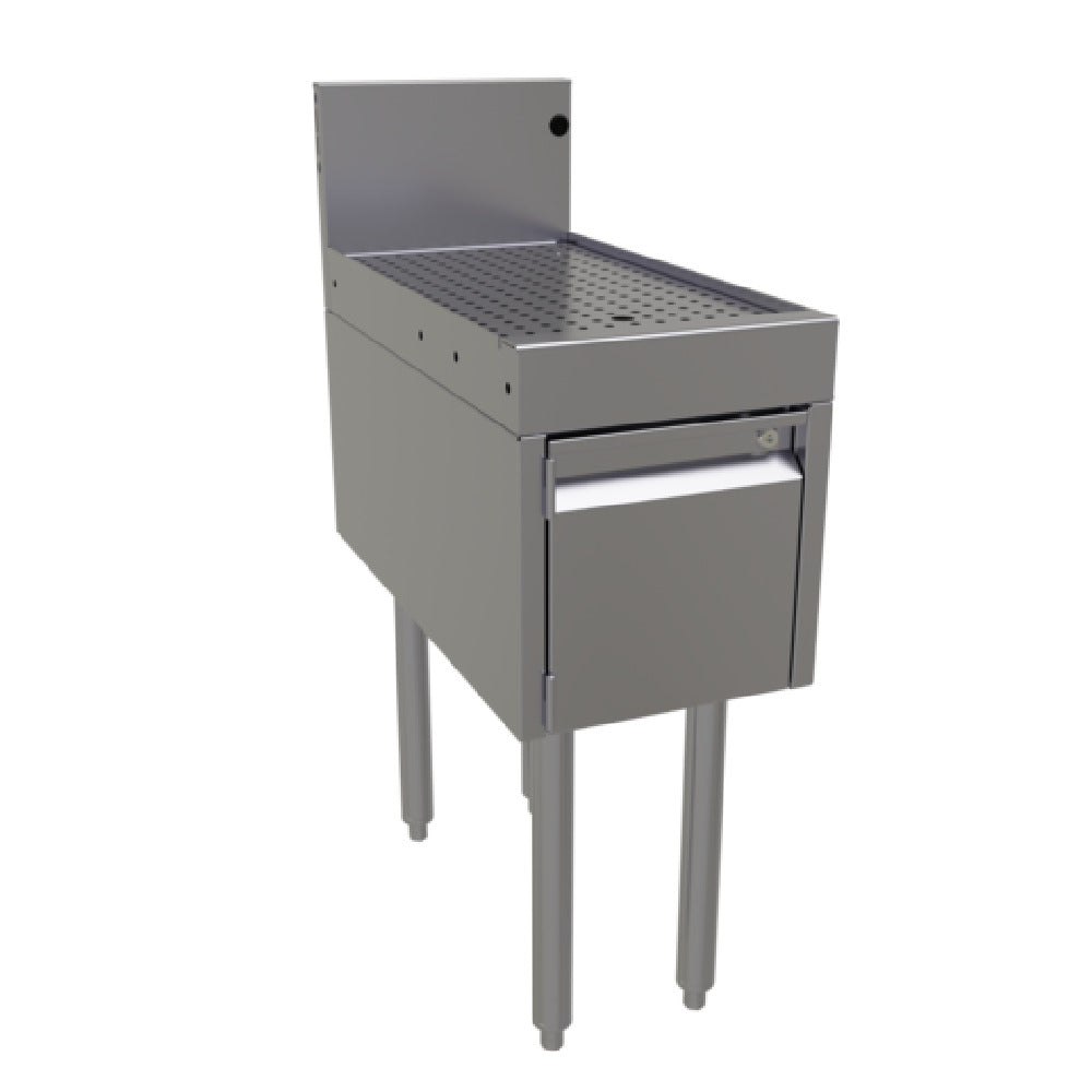 Glastender DBHB-12 Underbar Drainboard Half Cabinet With Door 12"W X 24"D