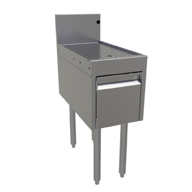 Glastender DBHB-12 Underbar Drainboard Half Cabinet With Door 12"W X 24"D