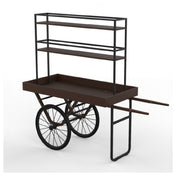 Steelite MGCCNT01DSXX Mogogo Cantine Cart With Shelves Dark With Black Wheels