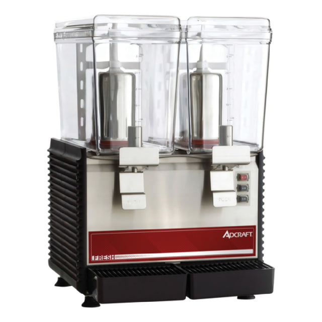 Admiral Craft ADC2BRDD - Refrigerated Drink Dispenser (2) 3-gallon Bowls In Clear Polycarbonate