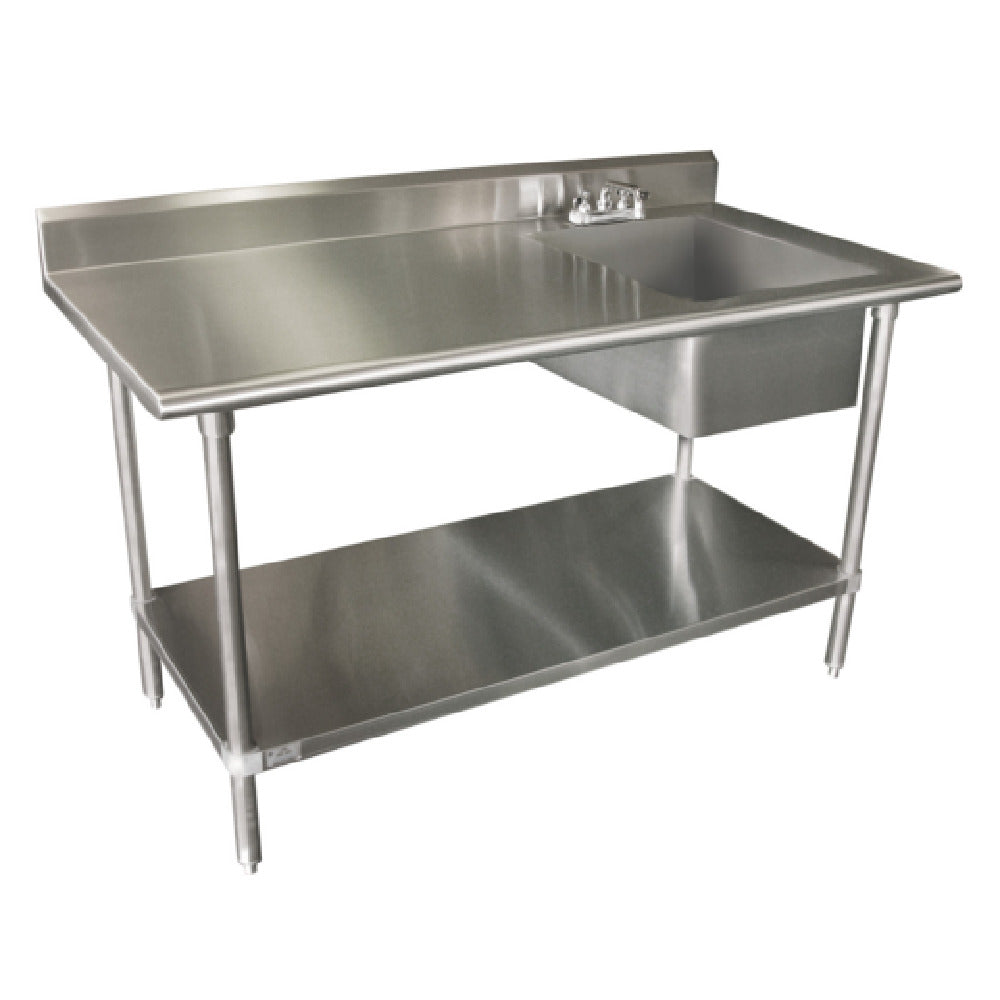 Advance Tabco KSLAG-11B-304R-X - Special Value Work Table With Prep Sink, 48"W X 30"D
