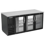 Beverage Air BB72HC-G-PT-B - Refrigerated Back Bar Pass-Thru Storage Cabinet, Three-section