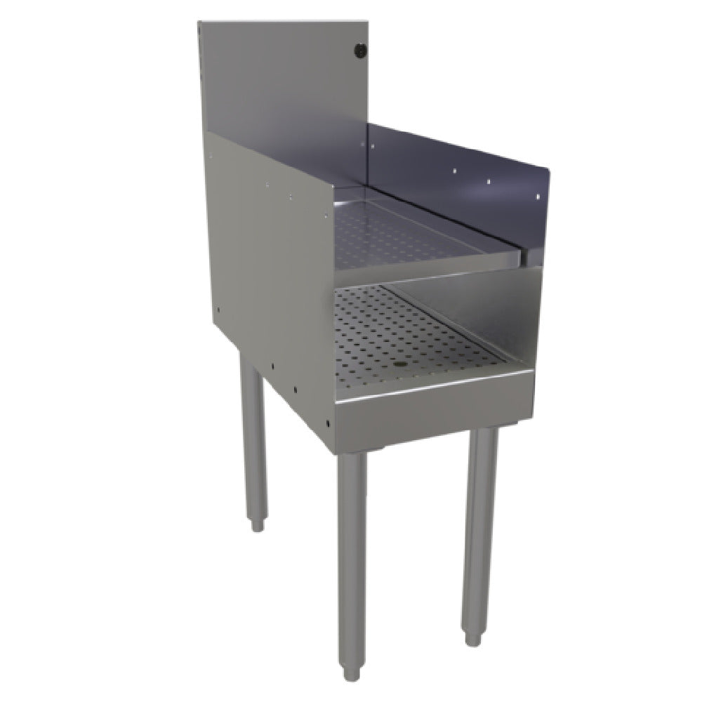 Glastender RDBB-12 Recessed Drainboard Free Standing 12"W X 24"D (depth To Match 24" Deep Units Without Speed Rail)