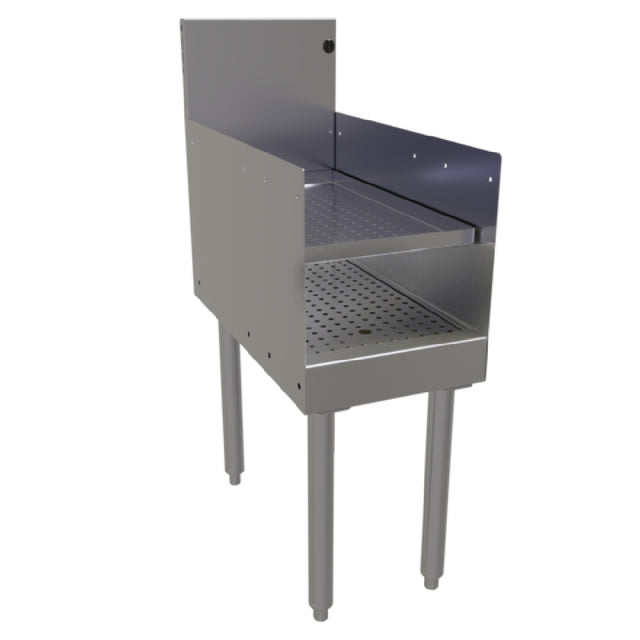 Glastender RDBB-12 Recessed Drainboard Free Standing 12"W X 24"D (depth To Match 24" Deep Units Without Speed Rail)