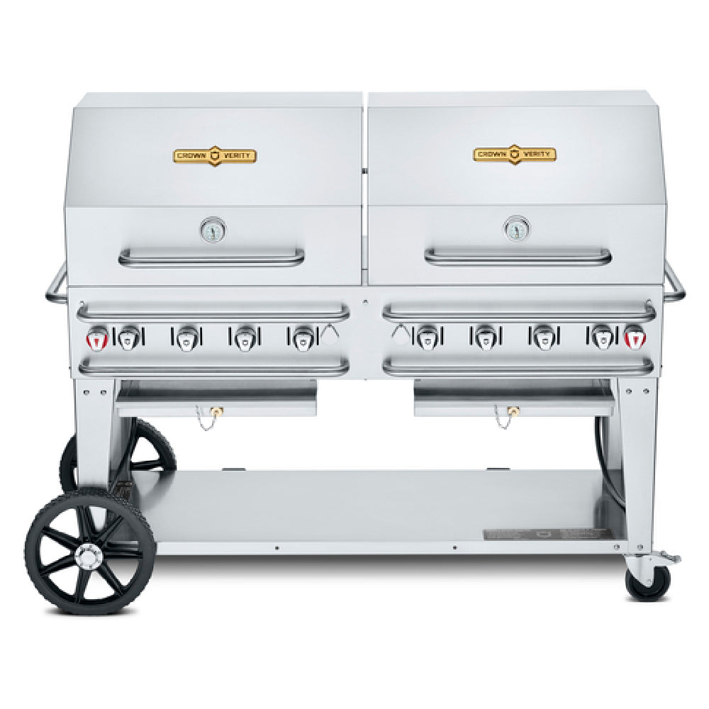 Crown Verity CV-RCB-60RDP-SI50/100 Pro Series Grill LP Gas 69"L X 28"D
