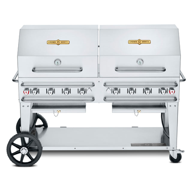 Crown Verity CV-RCB-60RDP-SI50/100 Pro Series Grill LP Gas 69"L X 28"D