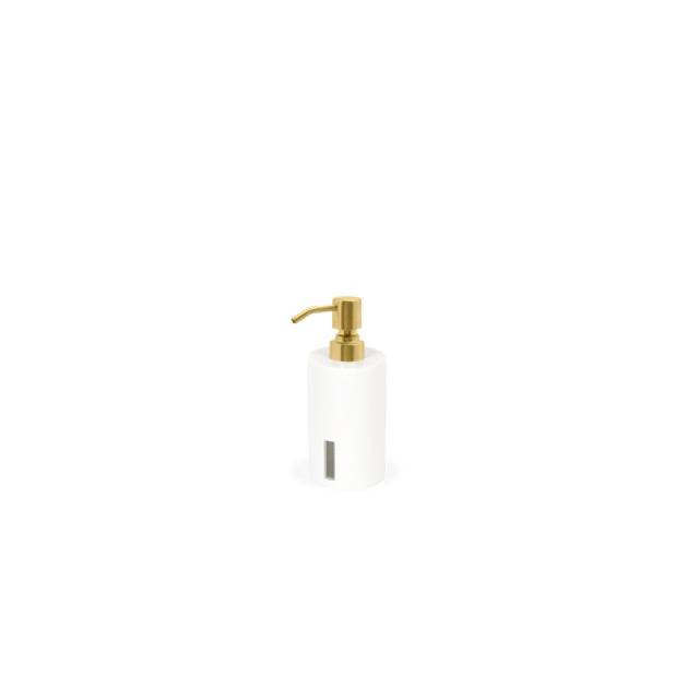 FOH RSP038WHR12 10oz Miami Pump Shell With Matte Brass Top Includes One RSP005WHR12-BTM 10oz Miami Pump Base Shell