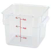 Winco PCSC-6C Storage Container 6 Qt. 8-3/4" X 10-1/4" X 7-1/4"H