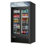 Everest Refrigeration EMGR33B Reach-In Glass Door Merchandiser Refrigerator Two-section