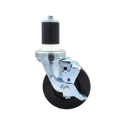 BK Resources 4SBR-RA-HR-TLB Hard Rubber Wheel 4" Diameter 1-5/8" Expanding Stem