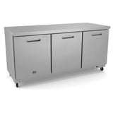 Kelvinator KCHUC72R (738292) 3-solid Hinged Door Undercounter Refrigerator
