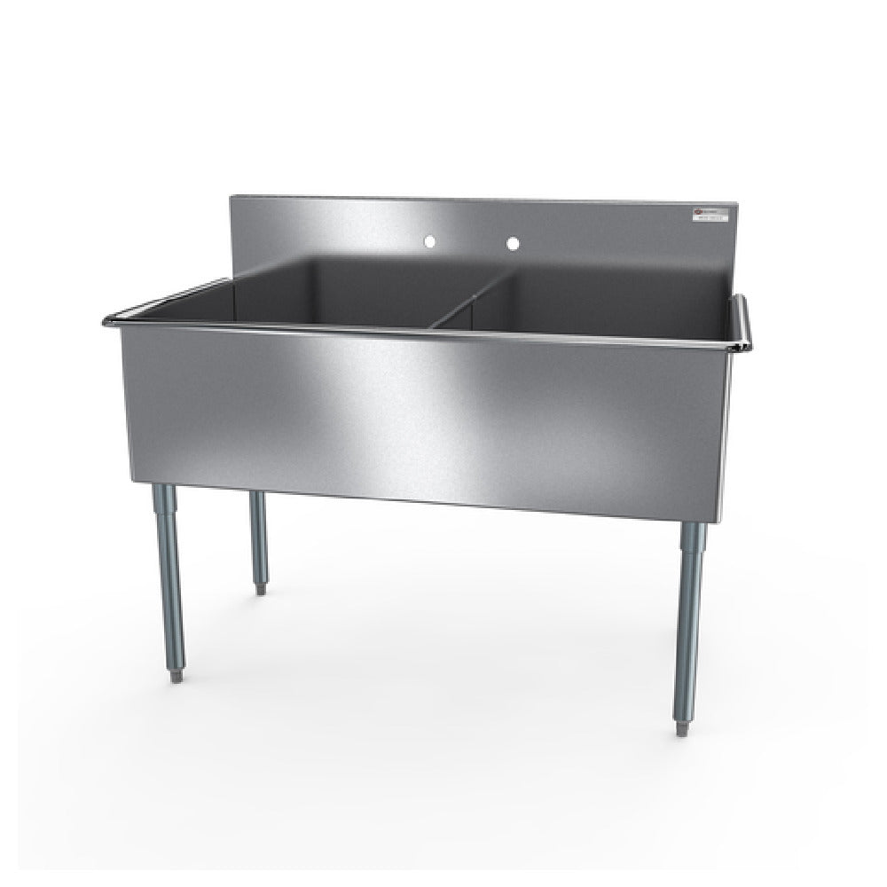 NBR Equipment 2SG-162012 Economy Sink Two-compartment 37"W X 25-1/2"D X 43-3/4"H Overall Size