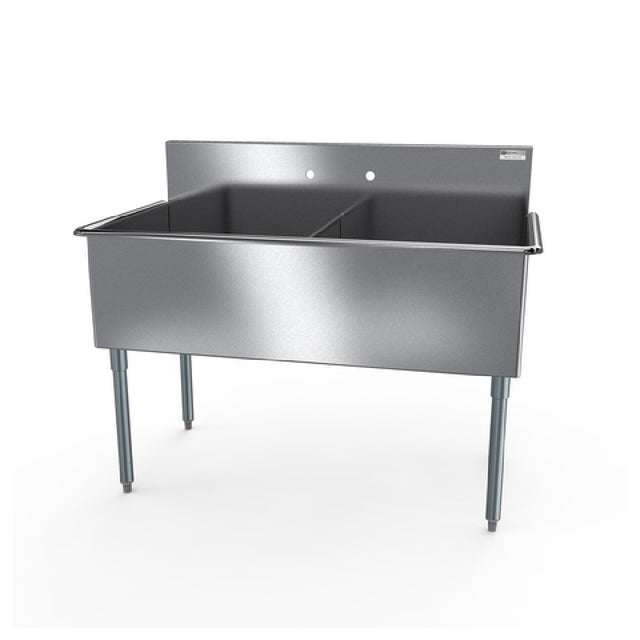 NBR Equipment 2SG-162012 Economy Sink Two-compartment 37"W X 25-1/2"D X 43-3/4"H Overall Size