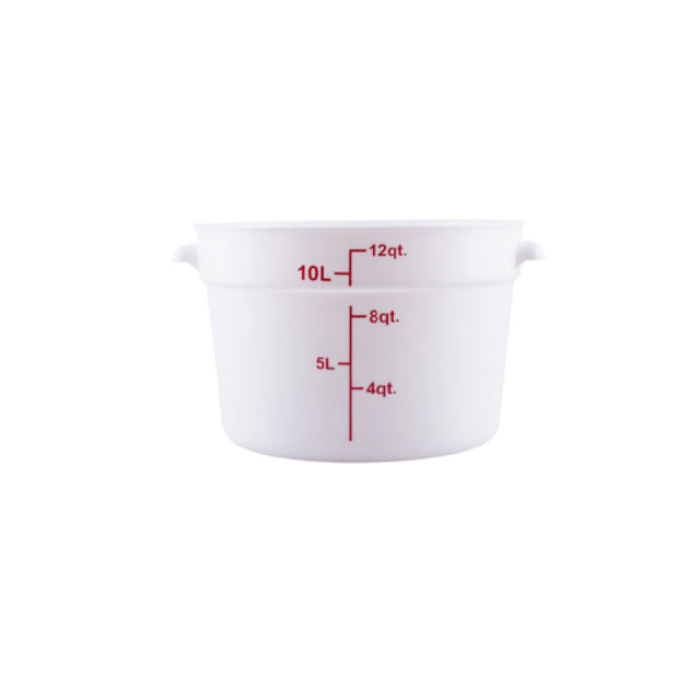 CAC China FS3P-12W Food Storage Container 12 Qt. Round