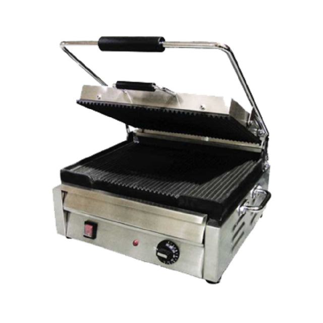 Omcan 19936 (PG-CN-0679-R) Panini Grill Single 12" X 15" Cooking Surface