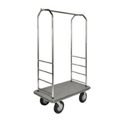 Central Specialties 2099GY-080-GRY Easy Mover™ Bellman's Cart 43"W X 23"D X 72-1/2"H 1" Stainless Steel Frame