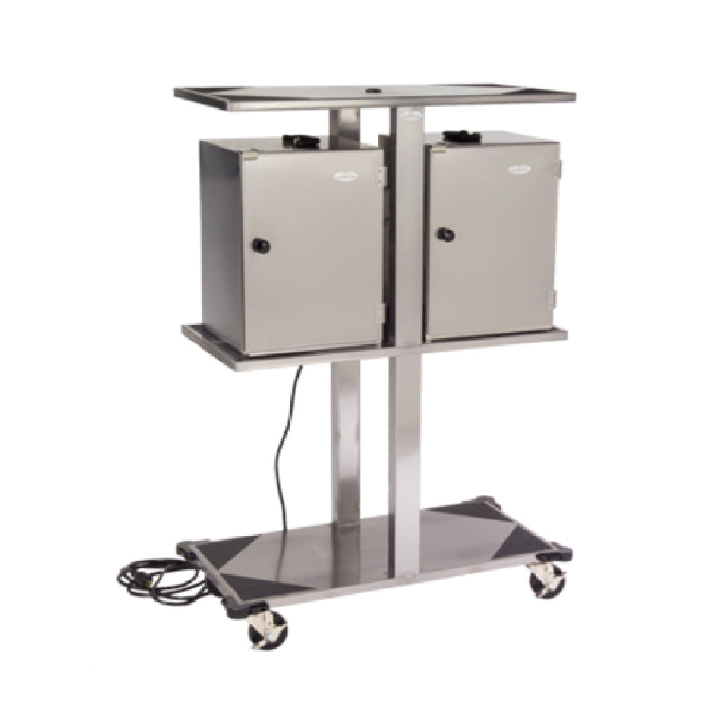 Geneva 74555 Food Carrier Box Rack Holds (6) Electrical Food Carrier Boxes Flat Shelves With Non-slip Pads