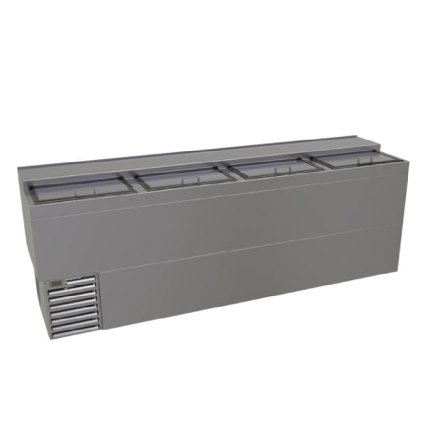 Glastender ST96-S Flat Top Bottle Cooler Deep Well 96"W X 24"D