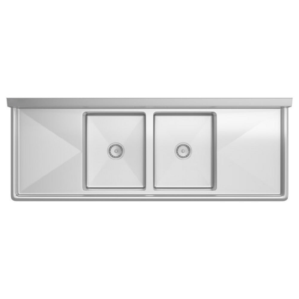 Empura EHD21818LR18 - Sink, 74"W X 23.5"D X 44.25"H, (2) Compartment
