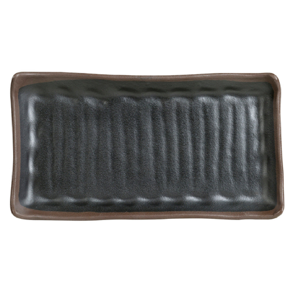 Steelite 7199TM011 Rectangle Plate 11.125" X 5.875" X 0.875" Greystone