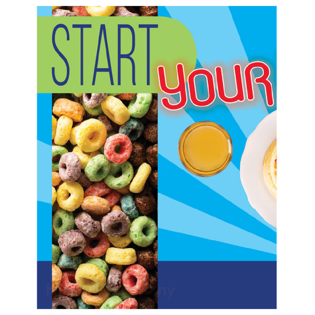 Hubert 20397 - Magnetic Sign, "Start Your Day", 17"L X 21-1/2"H