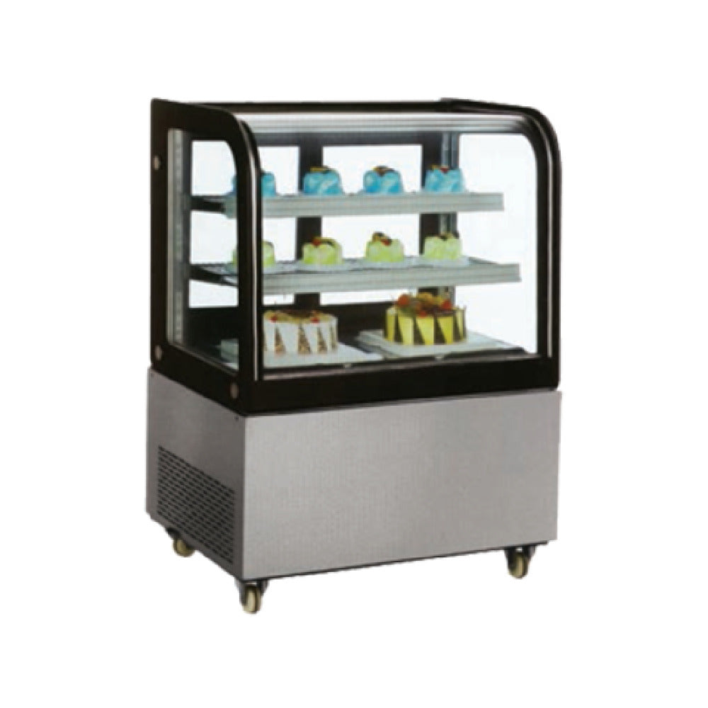 Omcan 39539 (RS-CN-0270) Curved Glass Refrigerated Display Case Floor Model