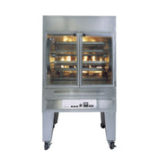 Hickory Industries Inc. N/5.7G-NG Gas Batch Rotisserie Oven 7 Spit Cooking Chamber W/ Computer Controls. 28-42 Chicken Capacity Featuring Double Rotation Planetary Drum System