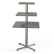 Steelite MGCPPS01GSXX Mogogo Buffet Solutions Polo Display Table 3-tier 30" X 30" X 55"H