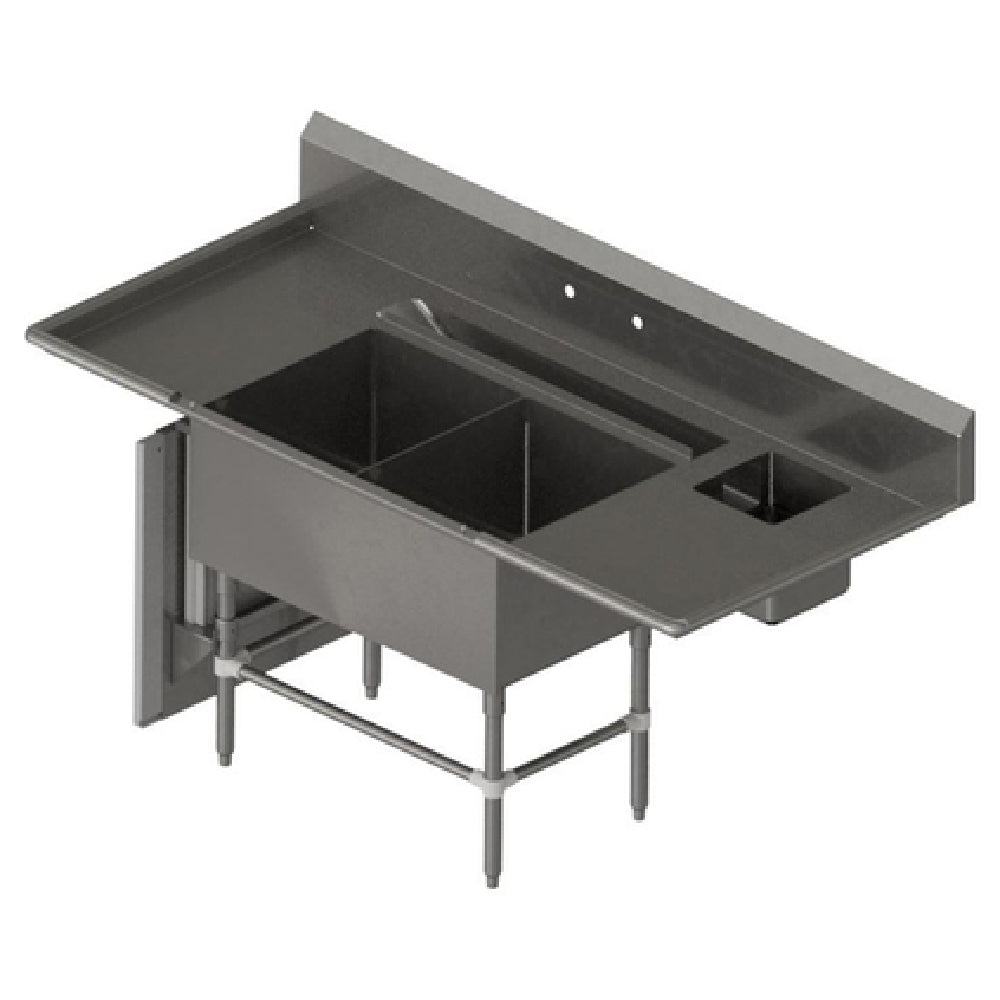 John Boos 42PBPS18224-2D-R Pro-Bowl Prep Sink 2-compartment 78" W X 36" D X 43-1/2"H Overall Size