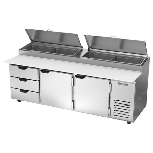 Beverage Air DPD93HC-3 Pizza Top Refrigerated Counter Three-section 93"W