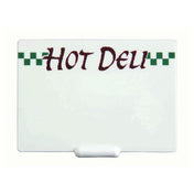 Hubert 78014 - Tag, "Hot Deli" With Green Checkered Design, 3-1/2" X 2-1/2"H