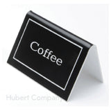 Hubert 32726 - Beverage Tent Sign, 3" X 2" X 1-3/4"H, Horizontal