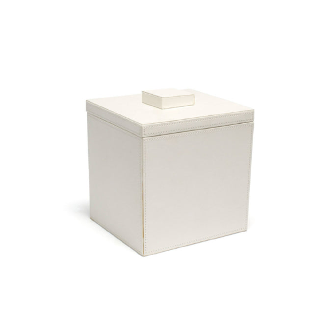 FOH RIB001WHL11 3.5qt Square London Ice Bucket White With White Lid Includes One RIB001WHL11-BTM 3.5qt Square Ice Bucket Base White