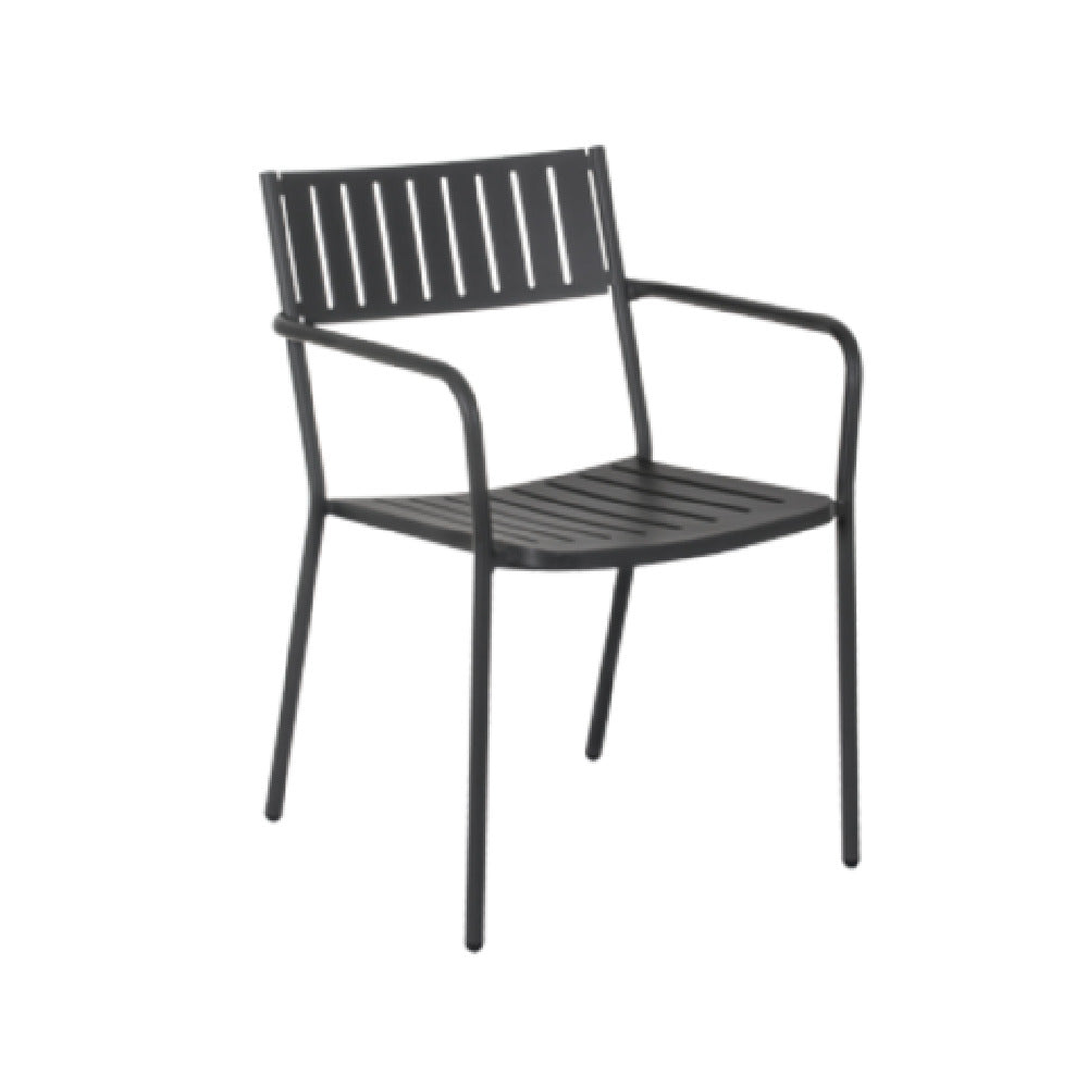 Emuamericas, Llc E147-24 - Bridge Stacking Armchair, Outdoor/indoor, Steel Slat Back And Seat