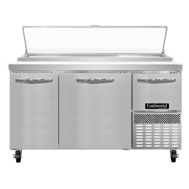 Continental Refrigerator PA60N Pizza Prep Table 60"W Two-section