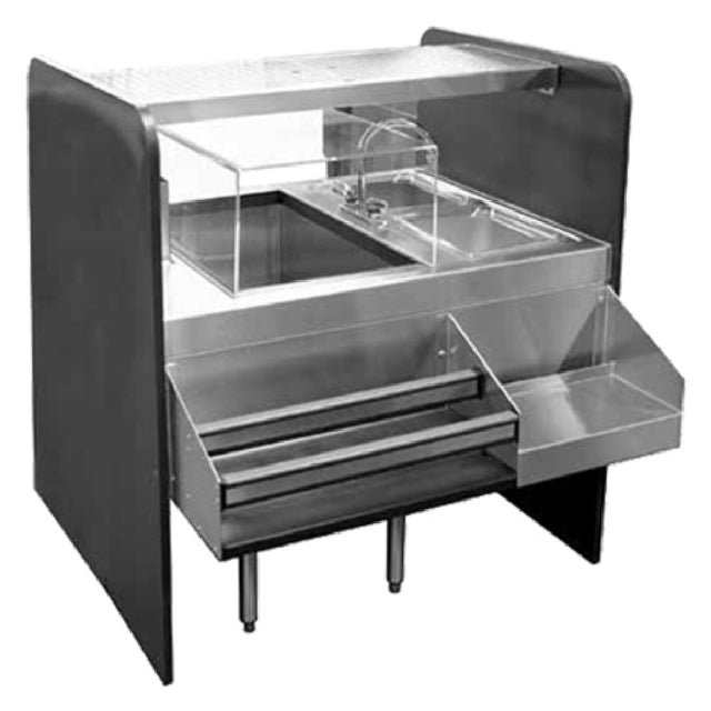 Glastender CS-42X32-CW Assembly Ice Bin/Cocktail Station Pass-thru Combo 42"W X 32"D