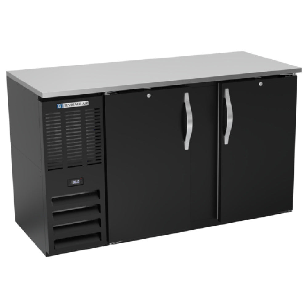 Beverage Air BBN58HC-F-B - Refrigerated Food Rated Back Bar Storage Cabinet, Two-section