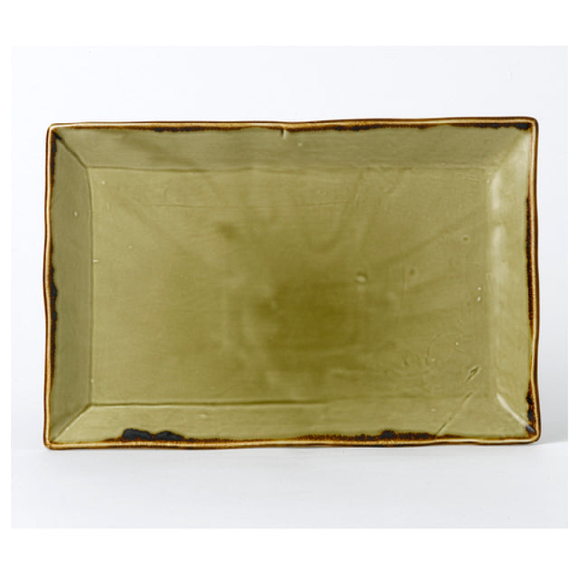Arc Cardinal HG001 Dudson Harvest Green Rectangle Tray (L:11.25'' X W:7.5'') Vitrified Ceramic