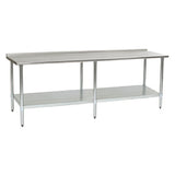 Eagle Group UT2496B-1X - Budget Series Work Table, 96"W X 24"D, 430 Stainless Steel Top With 1-1/2"H Rear Up-turn