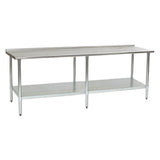 Eagle Group UT3096EB - Deluxe Series Work Table, 96"W X 30"D, 16/300 Series Stainless Steel Top With 1-1/2"H Rear Up-turn