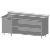 SPG BC-84L - Universal Stainless Beverage Counter, 84" Long, 30" Wide