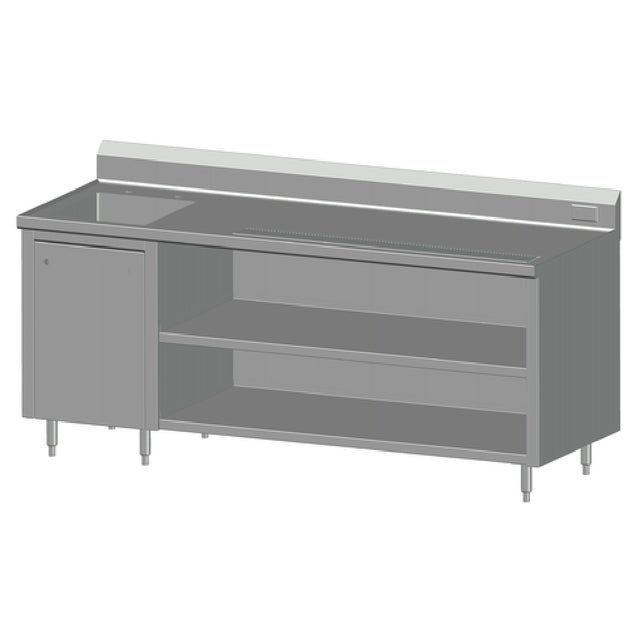 SPG BC-84L - Universal Stainless Beverage Counter, 84" Long, 30" Wide
